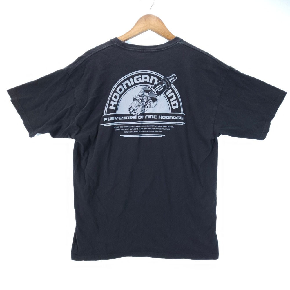 Streetwear Hoonigan T Shirt Mens XL Black Spark Plug Graphic Skate Tee
